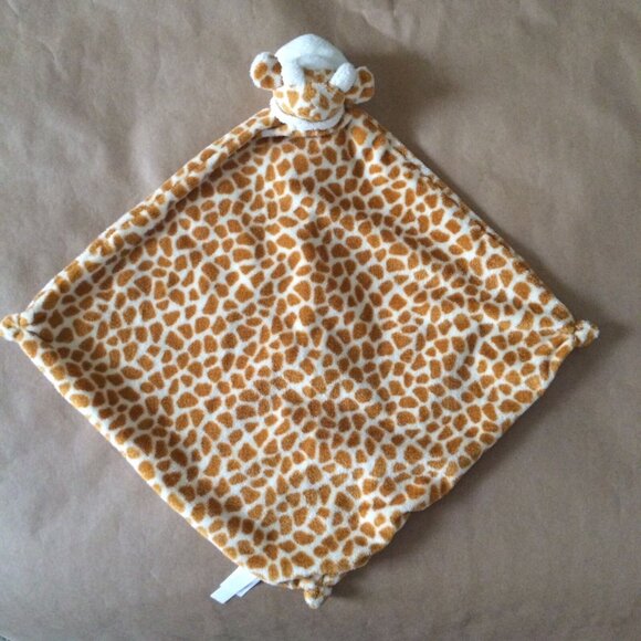Angel Dear Brown Giraffe Plush Baby Security Blanket Eyes Closed Soft Toy Lovey - Picture 2 of 12